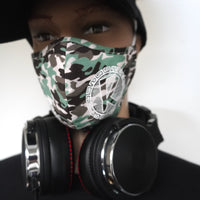 R Green Camo Face Mask