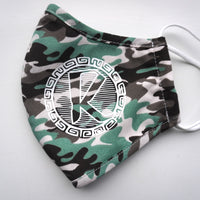 R Green Camo Face Mask