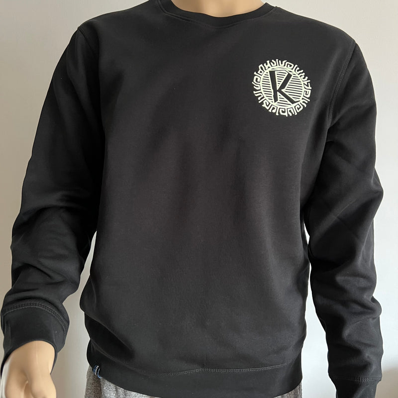 Black Organic Sweatshirt (Glow in Dark Logo)